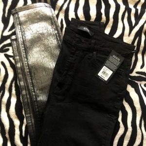 Hudson Black & Silver Jeans